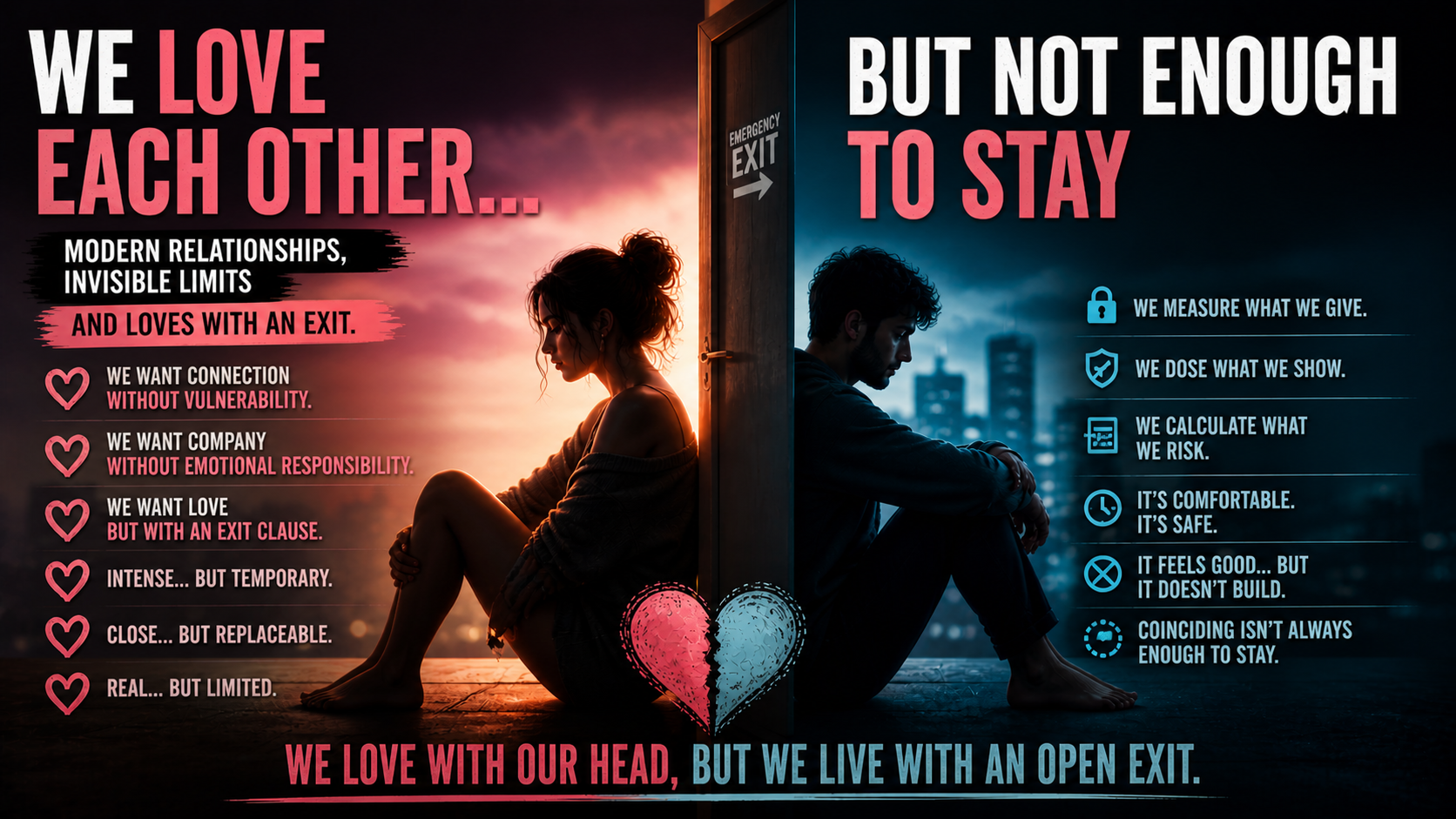 We love each other… but not enough to stay