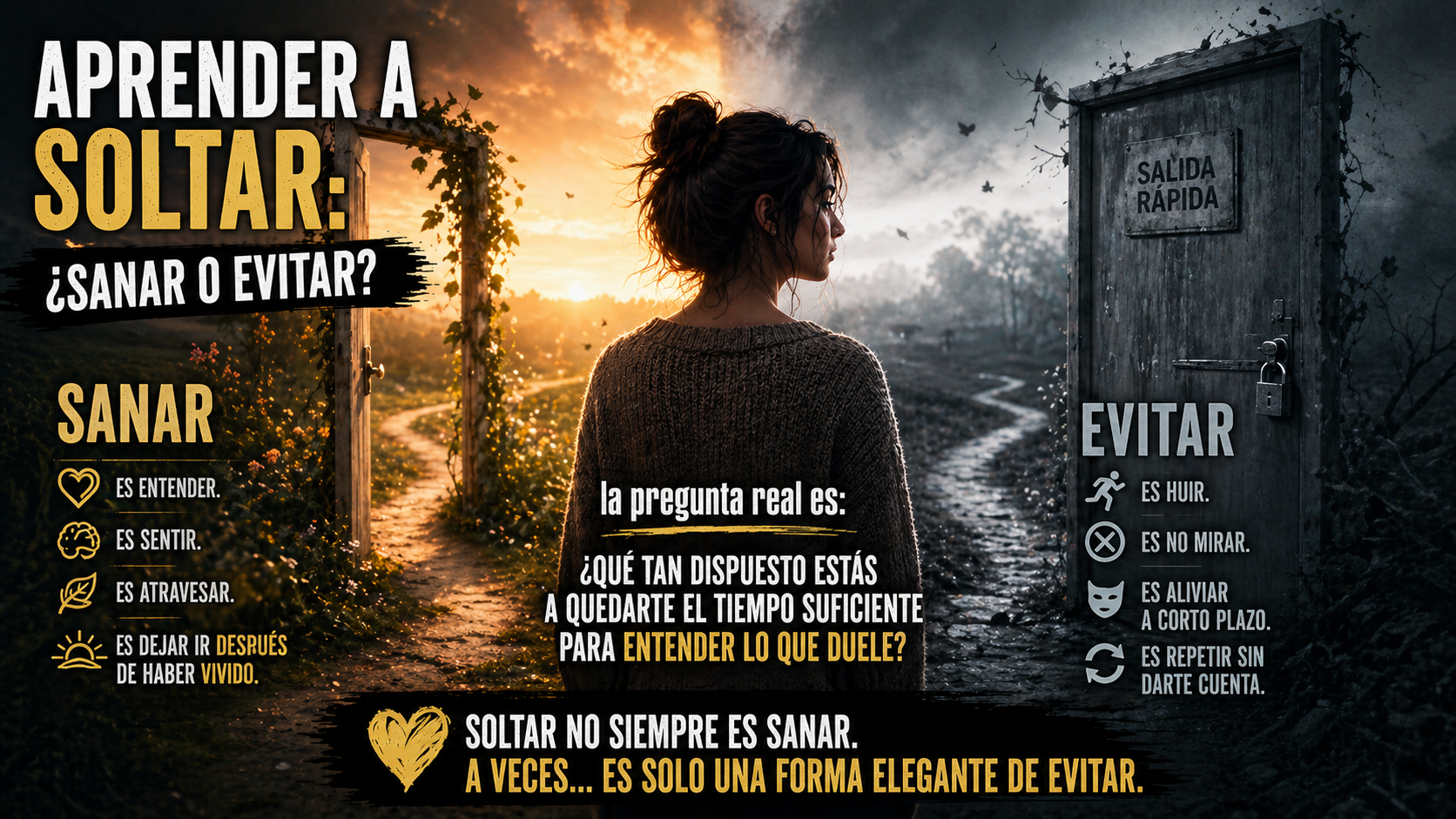 Aprender a soltar: ¿sanar o evitar?